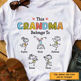 Chemise grand-mère personnalisée - Cette grand-mère/maman/papa appartient à - Cadeau de famille
